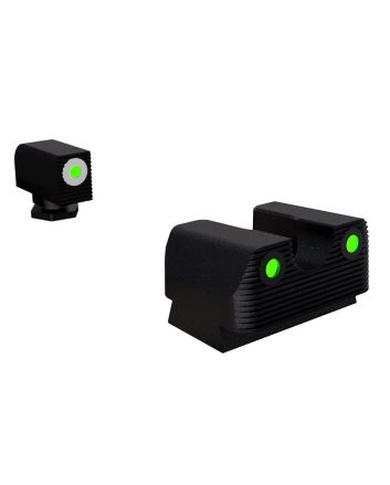 Rival Arms RA2B231G Night Sights for G42/G43/G48Green Tritium White Outline Front Sight-Green Tritium Black Outline Rear Sight