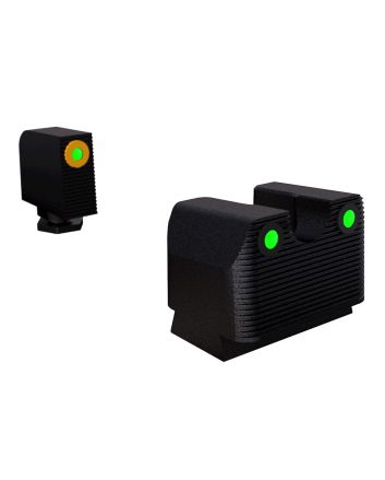 Rival Arms RA3A231G Night Sights for Glock MOSGreen Tritium Orange Outline Front Sight-Green Tritium Black Outline Rear Sight Glock 17/19