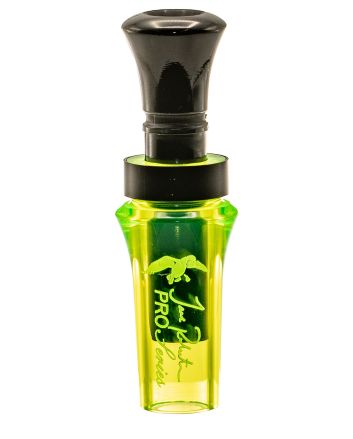 Duck Commander DCPROAC Jase Robertson Pro Series Open Call Double Reed Mallard Hen Sounds Attracts Ducks Chartreuse Acrylic