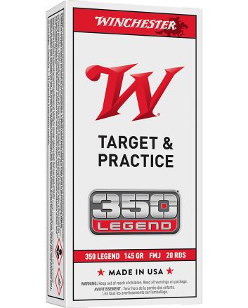 Winchester Ammo USA3501 USA350Legend 145gr Full Metal Jacket 20 Per Box/10 Case