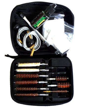 Clenzoil 2335 Field &amp; Range Cleaning Kit Multi-Caliber Rifle/21 Pieces Black