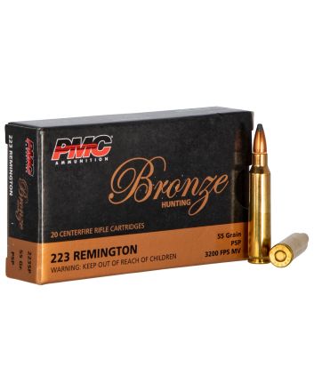 PMC 223SP Bronze223Rem 55gr Pointed Soft Point 20 Per Box/10 Case