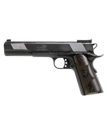 Iver Johnson Arms EAGLEXL45 Eagle XL Deluxe Full Size Frame 45 ACP 8+1 6" Steel Barrel, Matte Blued Serrated Steel Slide &amp; Frame w/Beavertail, Diamondwood Walnut w/Integrated Logo Grip, Right Hand