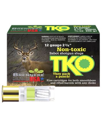 Brenneke SL122TKO TKO12Gauge 2.75" 2/3oz Slug Shot 5 Per Box/50 Case