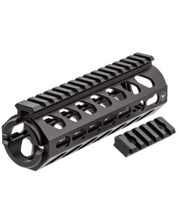 Firefield FF34053 Edge Handguard 6.62" 2- Piece Keymod, Carbine Style Made of 6061-T6 Aluminum with Black Matte Finish for AR-15