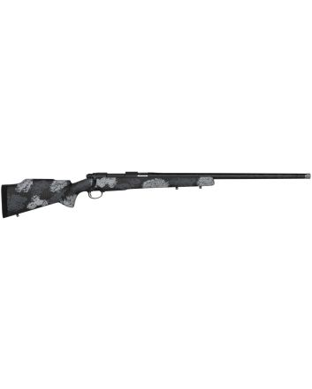 Nosler 44548 M48 Long-Range Carbon 6.5 Creedmoor 4+1 26" Carbon Fiber Wrapped Barrel, Sniper Gray Cerakote Metal Finish, Elite Midnight Camo Manners MCS-T Elite Tac Stock