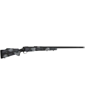Nosler 45248 M48 Long-Range Carbon 26 Nosler 3+1 26" Carbon Fiber Wrapped Barrel, Sniper Gray Cerakote Metal Finish, Elite Midnight Camo Manners MCS-T Elite Tac Stock