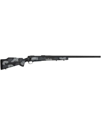 Nosler 44148 M48 Long-Range Carbon 28 Nosler 3+1 26" Carbon Fiber Wrapped Barrel, Sniper Gray Cerakote Metal Finish, Elite Midnight Camo Manners MCS-T Elite Tac Stock