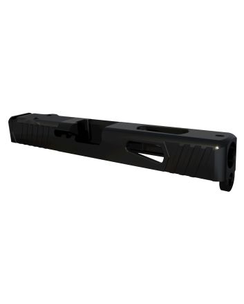 Rival Arms RA10G105A Precision Slide A1 QPQ Black 17-4 Stainless Steel with Front/Rear Serrations &amp; Doctor Optic Cut for Glock 17 Gen3