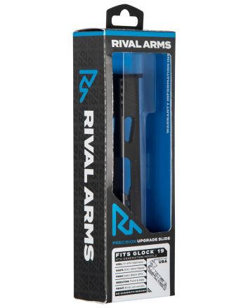 Rival Arms RA10G206A Precision Slide A1 with Docter Cut Black QPQ Case Hardened 17-4 Stainless Steel for Glock 19 Gen4