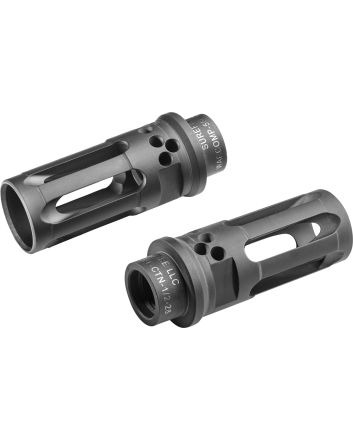 SureFire WARCOMP556CTN1228 Warcomp QD Flash Hider 5.56mm Black DLC Stainless Steel 1/2"x28 Threads 2.40" OAL