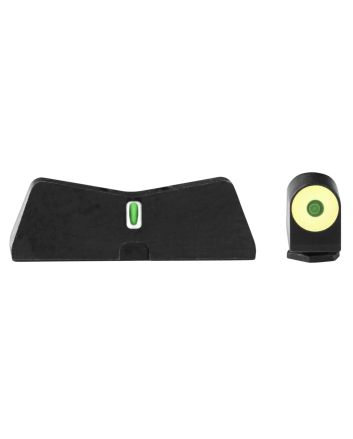 XS Sights GL0009S5Y DXT2 Big Dot Night Sights fits GlockBlack | Green Tritium Yellow Outline Front Sight Green Tritium White Outline Bar Rear Sight