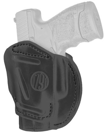 1791 Gunleather 3WH3SBLA 3-WayIWB/OWB Size 03 Stealth Black Leather Belt Loop Compatible w/ Glock 26 Compatible w/ Ruger LC9 Compatible w/ S&amp;W M&amp;P Shield Ambidextrous Hand