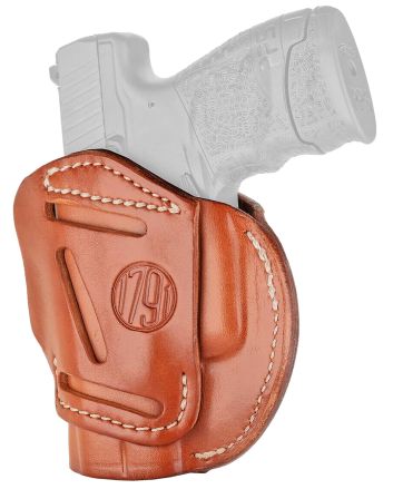 1791 Gunleather 3WH3CBRA 3-WayIWB/OWB Size 03 Classic Brown Leather Belt Loop Compatible w/ Glock 26 Compatible w/ Ruger LC9 Compatible w/ S&amp;W M&amp;P Shield Ambidextrous Hand