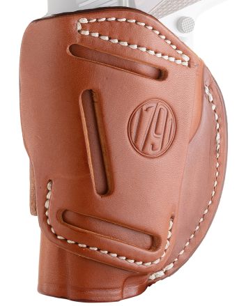 1791 Gunleather 4WH1CBRR 4-WayIWB/OWB 01 Classic Brown Leather Belt Clip Fits 3-4" Barrel 1911