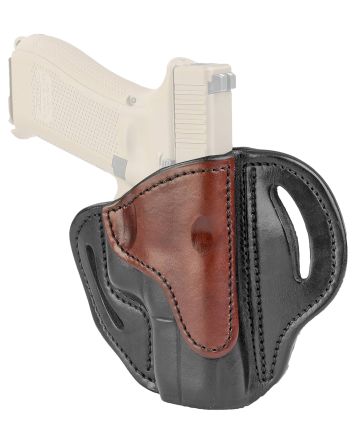 1791 Gunleather BH21BLBR BH2.1OWB Size 2.1 Black/Brown Leather Belt Slide Compatible w/Glock 17/S&amp;W M&amp;P Shield/Springfield XD Right Hand