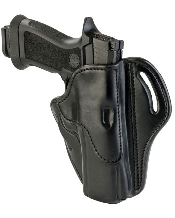 1791 Gunleather BH24SBLR BH2.4OWB 2.4 Stealth Black Leather Belt Slide Fits Walther PPQ/Sig P320/Springfield XD-M