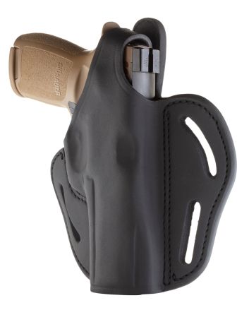 1791 Gunleather BHX5SBLR BHXOWB 05 Stealth Black Leather Belt Slide Fits Sig P320/Ruger Security-9