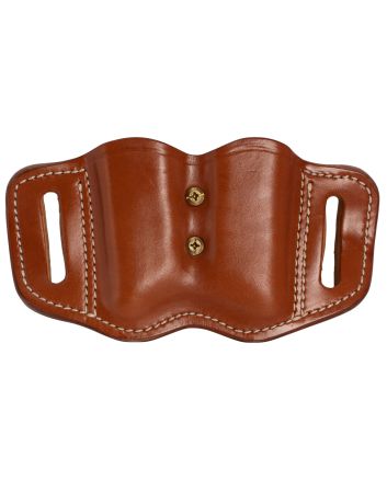1791 Gunleather MAGF22CBRA MAG-F Double Mag Holster Classic Brown Leather Belt Slide Compatible w/ Double Stack Ambidextrous