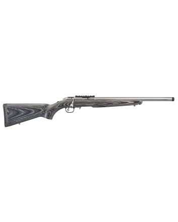 Ruger 8367 American Rimfire Target Full Size 22 LR 10+1 18" Satin Stainless Threaded Bull Barrel, Satin Stainless Scope Rail Receiver, Black Laminate Fixed Stock, Right Hand
