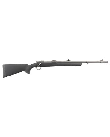Ruger 57100 Hawkeye Alaskan Full Size 375 Ruger 3+1 20" Matte Stainless Steel Threaded Barrel, Integral Scope Mounts Stainless Steel Receiver, Black Hogue OverMolded Synthetic Stock