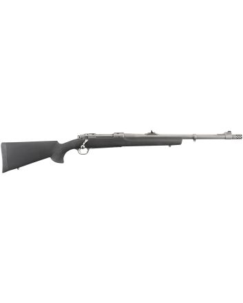 Ruger 57101 Hawkeye Alaskan Full Size 338 Win Mag 3+1 20"Matte Stainless Steel Threaded Barrel, Integral Scope Mounts Stainless Steel Receiver, Black Hogue OverMolded Synthetic Stock