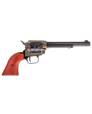 Heritage Mfg RR22999CH6 Rough Rider22 LR 9 Shot, 6.50" Black Steel Barrel, Simulated Case Hardened Zinc Alloy Frame, Black Cylinder, Cocobolo Grip, Hammer/Thumb Safety, Exposed Hammer