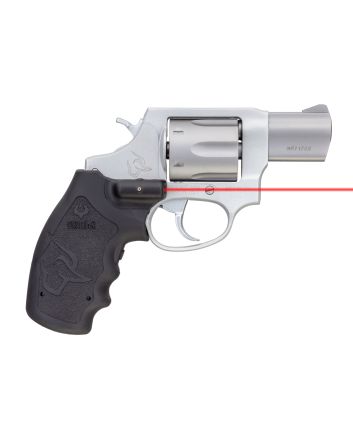Taurus 2-856029ULVL 856 Ultra-Lite 38 Special +P Caliber with 2" Barrel, 6rd Capacity Cylinder, Overall Matte Finish Stainless Steel Frame &amp; Finger Grooved Black Rubber Grip Includes Viridian Laser
