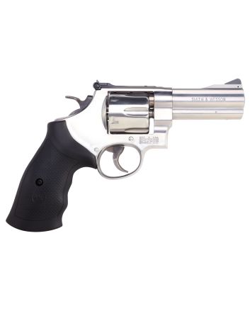 Smith &amp; Wesson 12463 Model 610N-Frame 10mm Auto/40 S&amp;W 6 Shot 4" Stainless Steel Barrel, Cylinder &amp;Frame, Black Finger Grooved Grip, Internal Lock Safety, Exposed Hammer