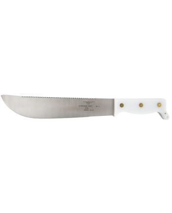 Case 12019 Astronaut M-1 Commemorative 11.75" Fixed Machete Plain/Saw As-Ground High Carbon Steel Blade/Smooth White Synthetic Handle