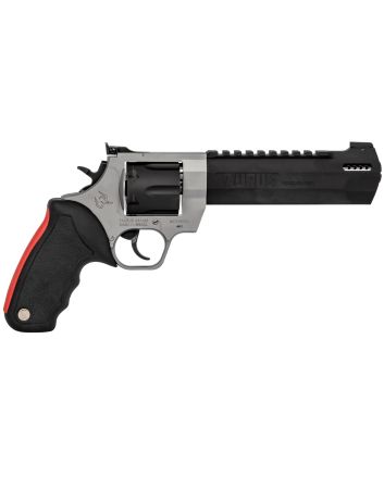 Taurus 2440065RH Raging Hunter44 Rem Mag 6rd 6.75" Matte Black Oxide Cylinder &amp; Barrel Matte Stainless Steel Frame Black Rubber with Integrated Red Cushion Insert Grip