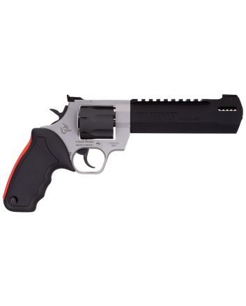 Taurus 2454065RH Raging Hunter454 Casull 5rd 6.75" Matte Black Oxide Cylinder &amp; Barrel Matte Stainless Steel Frame Black Rubber with Integrated Red Cushion Insert Grip