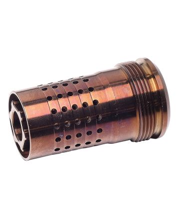 Q LLC CB1228 Cherry Bomb22 Cal (5.56mm) Copper 17-4 Stainless Steel with 1/2"-28 tpi Threads &amp; 1.64" OAL
