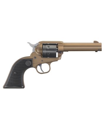 Ruger 2004 Wrangler22 LR 6 Shot 4.62" Burnt Bronze Cerakote Barrel, Black Cerakote Cylinder, Burnt Bronze Cerakote Frame Black Checkered Polymer Grips