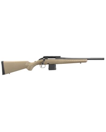 Ruger 26985 American RanchCompact 350 Legend 5+1 16.38" Matte Black Threaded Barrel, Matte Black Picatinny Rail Steel Receiver, Flat Dark Earth Fixed Synthetic Stock, Right Hand