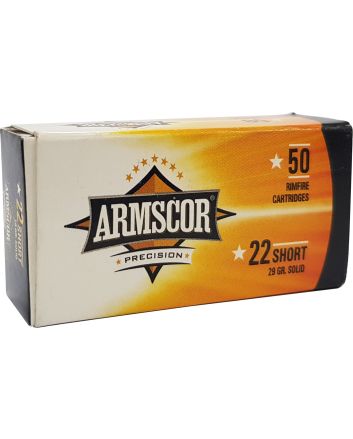 Armscor 50415 Precision22Short 29gr Solid Point 50 Per Box/100 Case
