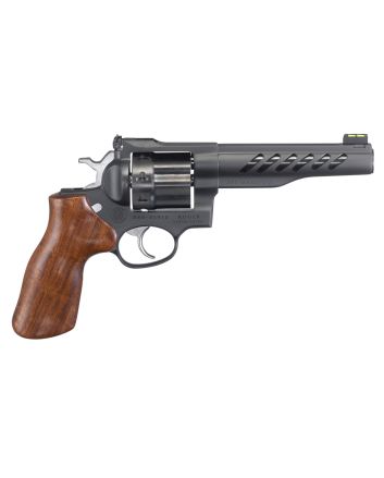 Ruger 5065 Super GP100357 Mag/38 Special 8rd 5.50" Matte Black PVD Half-Lug Ported Barrel, Matte Black PVD Cylinder, Matte Black PVD Stainless Steel Frame, Hogue, Hardwood Grip