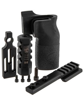 MasterPiece Arms 308PMRACCBUNDLE ACCBundleDN3 Muzzle Brake, Vertical Grip, V4 Spigot Mount &amp; Bag Rider For 308 Win MasterPiece Arms PMR