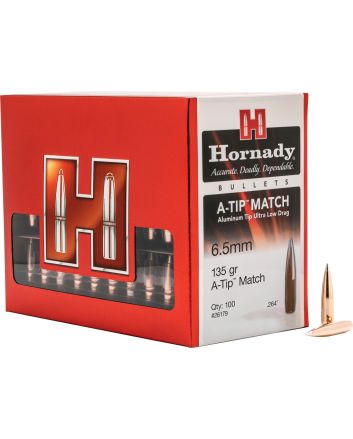 Hornady 26179 A-Tip Match 6.5 Creedmoor .264 135 gr A Tip Match 100 Per Box/ 10 Case