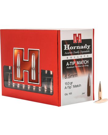 Hornady 2638 A-Tip Match 6.5 Creedmoor .264 153 gr A Tip Match 100 Per Box/ 10 Case