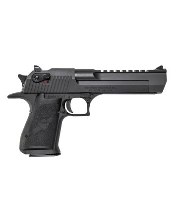 Magnum Research DE429 Desert Eagle Mark XIX 429 DE 7+1, 6" Black Steel Barrel, Matte Black Serrated Carbon Steel Slide &amp; Frame w/Beavertail, Black Rubber Grip, Manual Thumb Safety, Right Hand