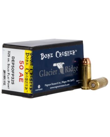 Magnum Research DEP50FP325 BoneCrusher50AE 325gr Flat Point 25 Per Box/20 Case
