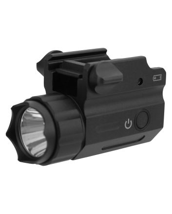 TacFire FLP360F 360 Lumen Pistol Flashlight (Full-Sized)Black White CREE LED