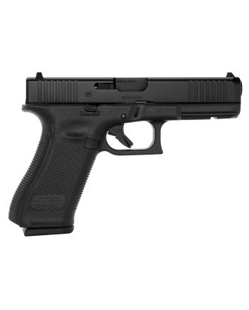 Glock PA175S201 G17 Gen5 Full Size 9mm Luger 10+1 4.49" Black GMB Barrel, Black nDLC Serrated Slide, Black Polymer Frame w/Picatinny Rail, Black Textured w/Interchangeable Backstrap Grip, Ambidextrous