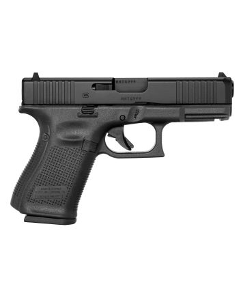 Glock PA195S203 G19 Gen5 Compact 9mm Luger 15+1 4.02" Black GMB Barrel, Black nDLC Serrated Slide, Black Polymer Frame w/Picatinny Rail, Black Textured w/Interchangeable Backstrap Grip. Ambidextrous