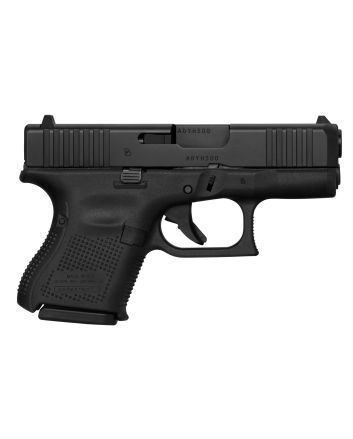 Glock UA265S201 G26 Gen5 Sub-Compact 9mm Luger 10+1 3.43" Black GMB Barrel, Black nDLC Serrated Slide, Black Polymer Frame, Black Textured w/Interchangeable Backstrap Grip, Ambidextrous, USA Made