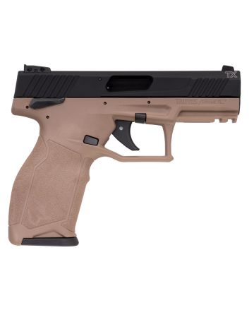 Taurus 1TX22141F TX2222 LR 16+1 4.10" Matte Black Steel/Threaded Barrel, Black Hard Coat Anodized Serrated Slide, Flat Dark Earth Polymer Frame w/Picatinny Rail, FDE Polymer Grips