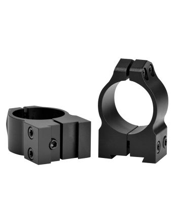 Warne 1B1M MaximaMatte Black Steel 1" Tube Medium Vertical Split Dovetail, 0 MOA Fits CZ 527