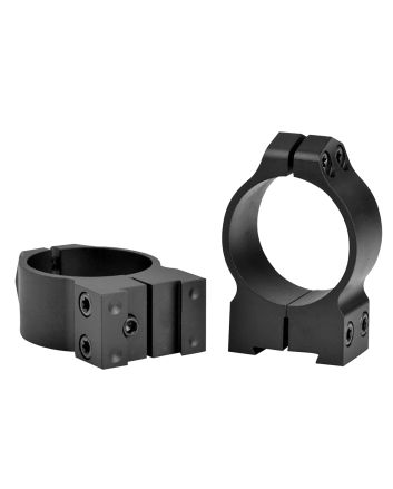 Warne 14B1M MaximaMatte Black Steel 30mm Tube Medium Vertical Split Dovetail, 0 MOA Fits CZ 527