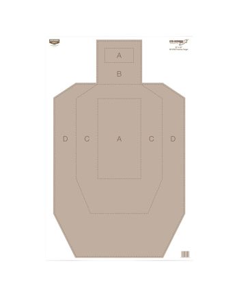 Birchwood Casey 37025 EZE-ScorerIPSC Hanging Paper 23" x 35" Tan Pkg of 100